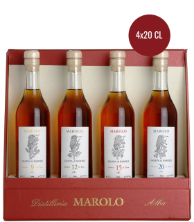 Distilleria Marolo | Grappa di Barolo (Geschenkset, 4 x 20 cl)