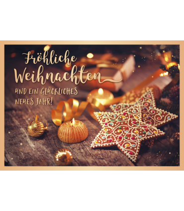 Grafik Werkstatt | Doppelkarte Weihnachten "Fröhliche Weihnachten und ein glückliches neues Jahr" 