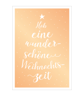 Grafik Werkstatt | Doppelkarte Weihnachten "Hab eine wunderschöne Weihnachtszeit"