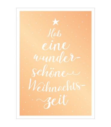 Grafik Werkstatt | Doppelkarte Weihnachten "Hab eine wunderschöne Weihnachtszeit"