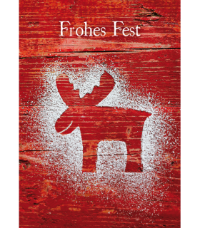 Grafik Werkstatt | Doppelkarte Weihnachten "Frohes Fest" (Elch)