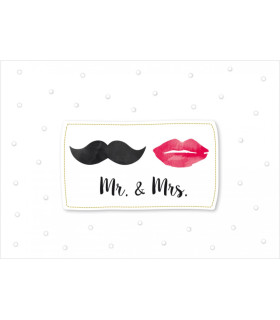 Grafik Werkstatt | Applikationskarte Hochzeit "Mr. & Mrs."