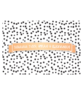Grafik Werkstatt | Applikationskarte Grusskarte "Tadaaaaaa, Tusch, Applaus & Glückwunsch!"