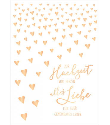 Grafik Werkstatt | Doppelkarte Hochzeit "Zur Hochzeit von Herzen alles Liebe ..."