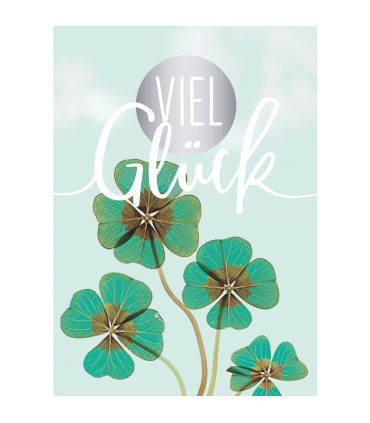 Grafik Werkstatt | Doppelkarte Glückwunschkarte "Viel Glück"  (Foto: © Nailia Schwarz/shutterstock.de) 