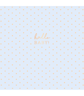 Grafik Werkstatt | Doppelkarte Geburtskarte "Hallo Baby!" (blau)