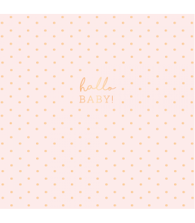 Grafik Werkstatt | Doppelkarte Geburtskarte "Hallo Baby!" (rosa)