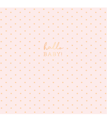 Grafik Werkstatt | Doppelkarte Geburtskarte "Hallo Baby!" (rosa)