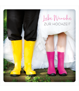 Grafik Werkstatt | Doppelkarte Grusskarte "Liebe Wünsche zur Hochzeit" 