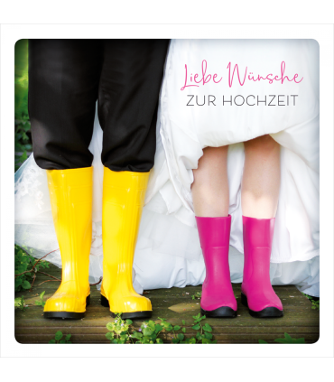 Grafik Werkstatt | Doppelkarte Grusskarte "Liebe Wünsche zur Hochzeit" 