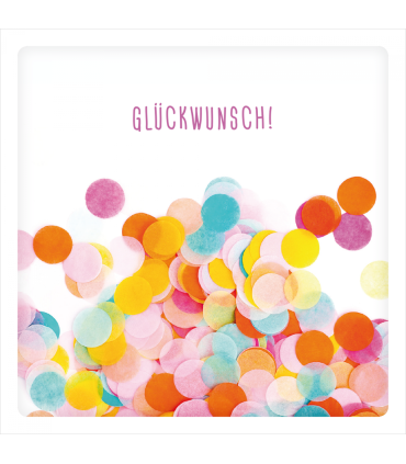 Grafik Werkstatt | Doppelkarte Grusskarte "Glückwunsch!" (Foto: ©Igisheva Maria/shutterstock.de)  