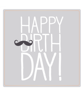 Grafik Werkstatt | Doppelkarte Grusskarte "Happy Birthday!" (Schnauz)