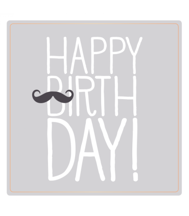 Grafik Werkstatt | Doppelkarte Grusskarte "Happy Birthday!" (Schnauz)