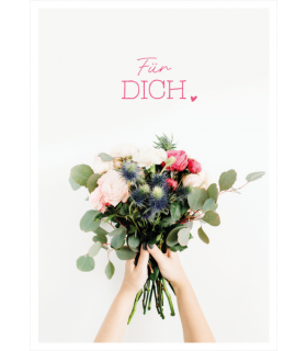 Grafik Werkstatt | Doppelkarte Grusskarte "Für dich"  (Foto: © floraldeco/stock.adobe.com)