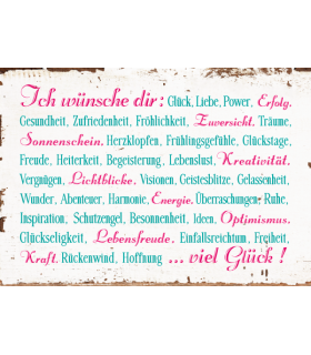 Grafik Werkstatt | Doppelkarte Glückwunschkarte "Ich wünsche dir ..."