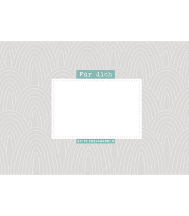 Grafik Werkstatt | Rubbelkarte Grusskarte "Für dich" (Rechteck)