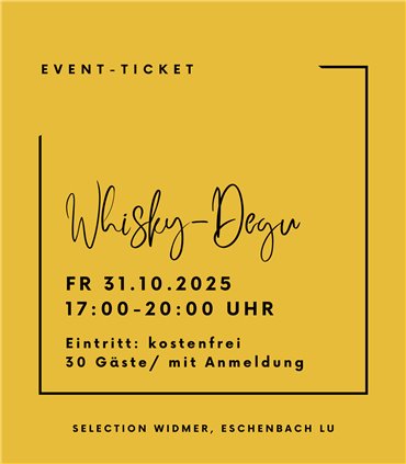 Event-Ticket | Whisky-Degustation vom FR 31.10.2025